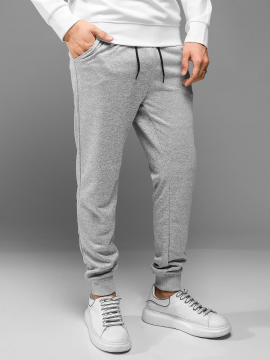 Manfinity Basics Men Drawstring Waist Slant Pocket Sweatpants