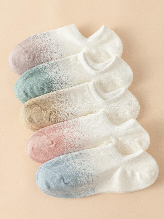 5pairs Ombre Invisible Socks