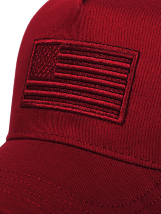 Men Flag Embroidered Trucker Hat