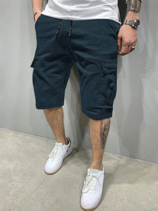 Manfinity Hypemode Men Flap Pockets Drawstring Cargo Shorts