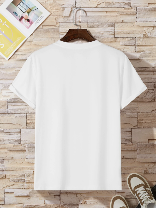 Men Solid Round Neck Tee