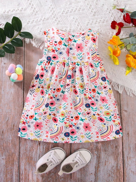 Baby Girl Floral Print Smock Dress