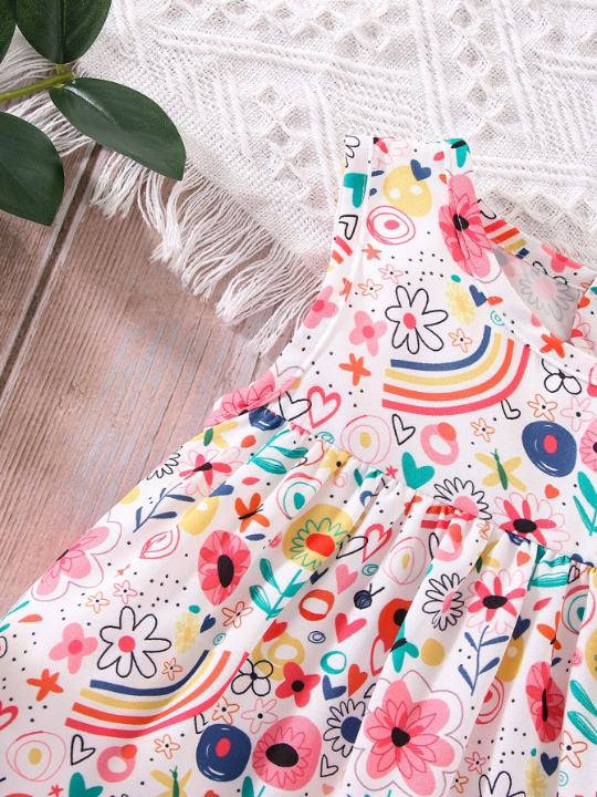 Baby Girl Floral Print Smock Dress