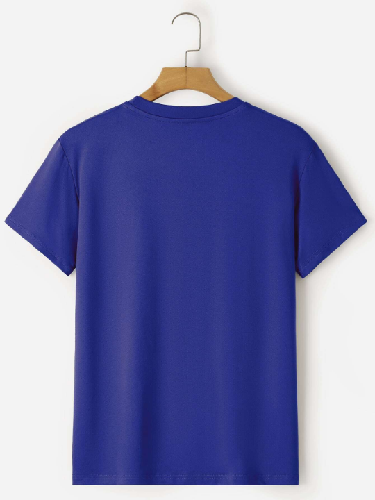 Men Solid Round Neck Tee