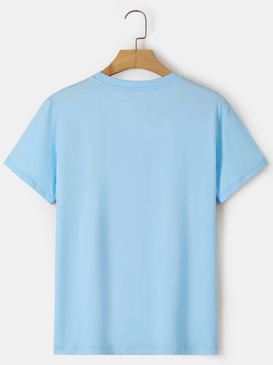 Men Solid Round Neck Tee