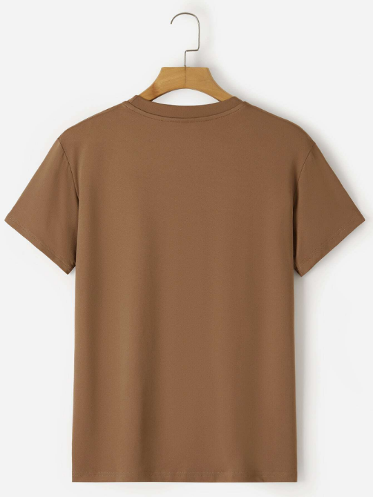 Men Solid Round Neck Tee