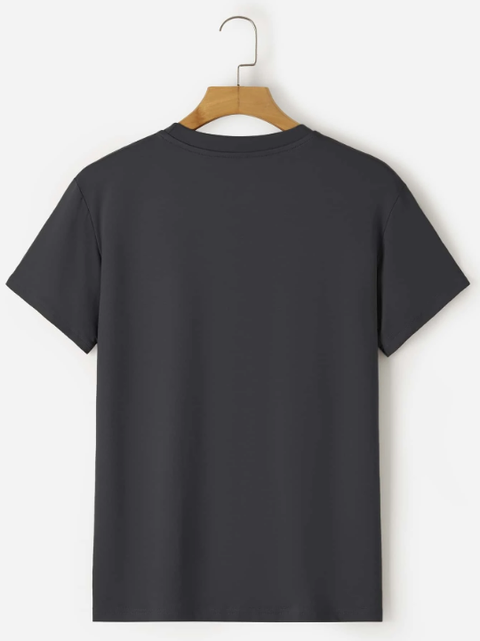 Men Solid Round Neck Tee