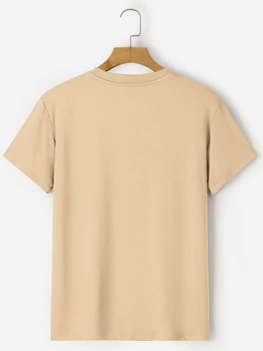 Men Solid Round Neck Tee