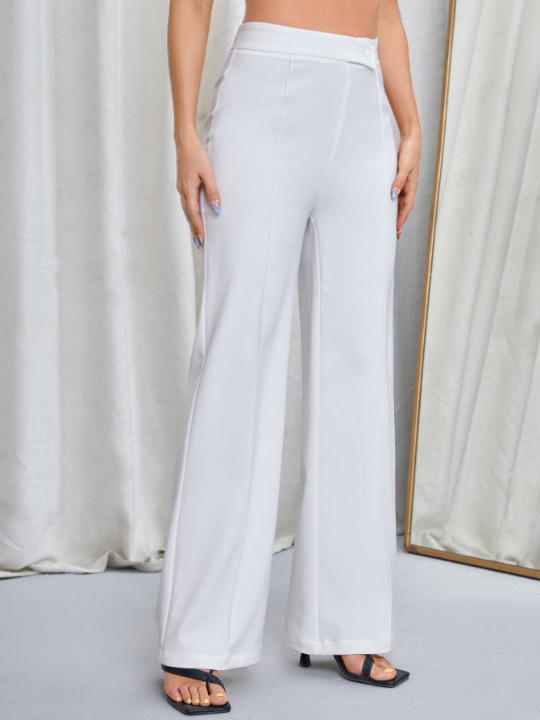 BAE Overlap Waist Seam Front Palazzo Pants