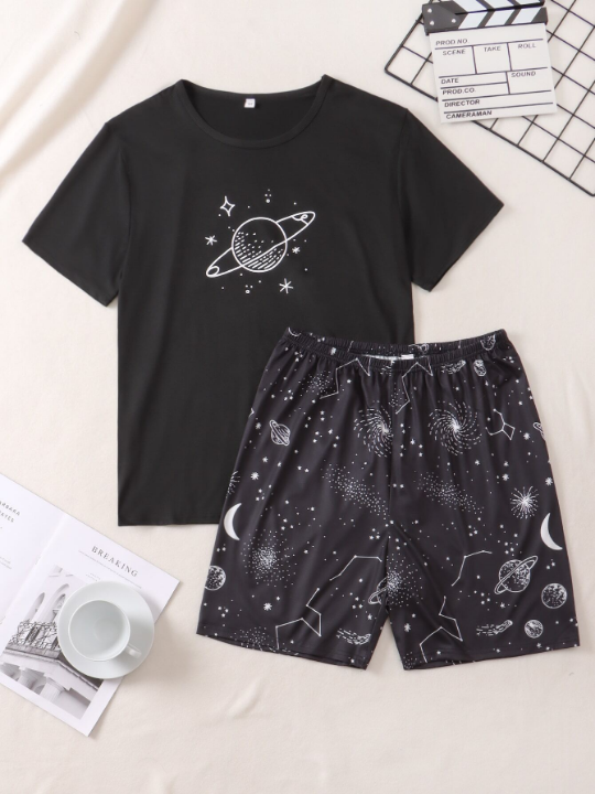 Men's Galaxy Print Homewear Set