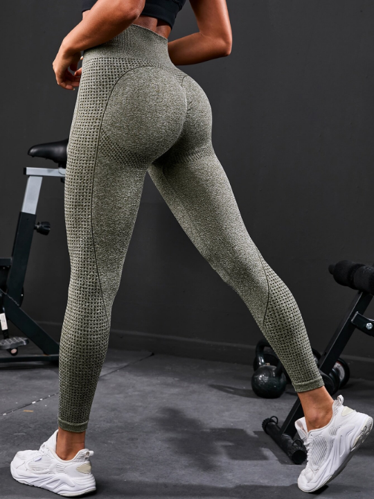 Yoga Basic Solid Tummy Control Sports Leggings