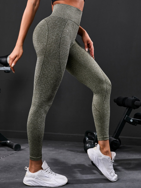 Yoga Basic Solid Tummy Control Sports Leggings