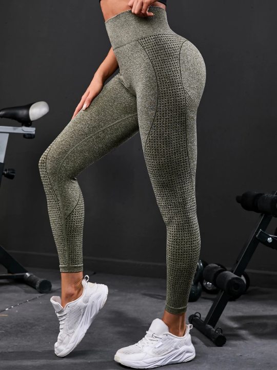 Yoga Basic Solid Tummy Control Sports Leggings