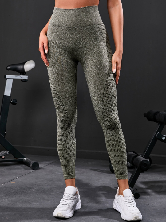 Yoga Basic Solid Tummy Control Sports Leggings