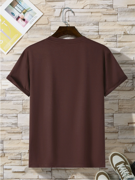 Men Solid Round Neck Tee