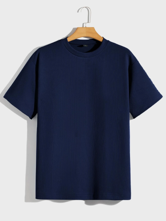 Manfinity Basics Loose Fit Men's Solid Color Drop Shoulder T-Shirt