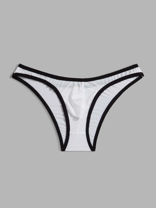 Men Contrast Binding Brief