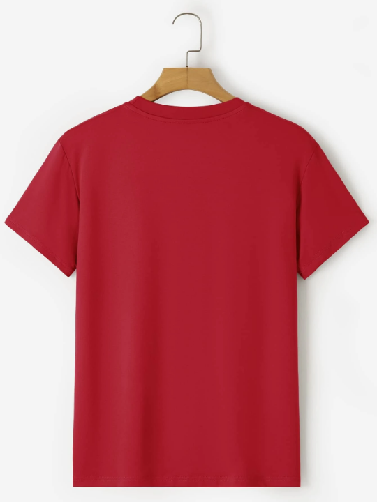 Men Solid Round Neck Tee