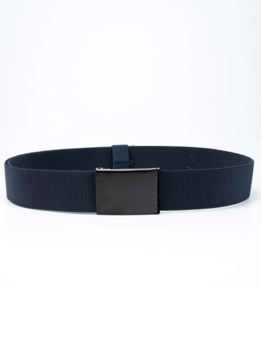 1pc Men Braided Detail Casual Rectangle Buckle Belt For Daily Life