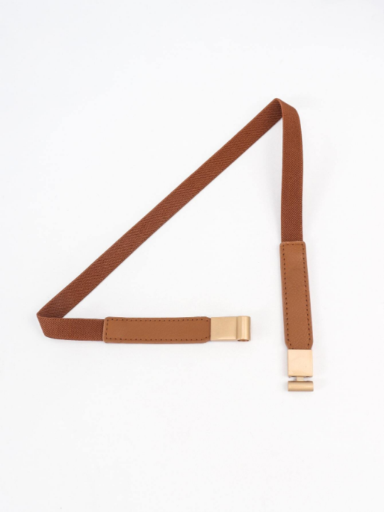 Symmetrical Buckle Skinny Belt