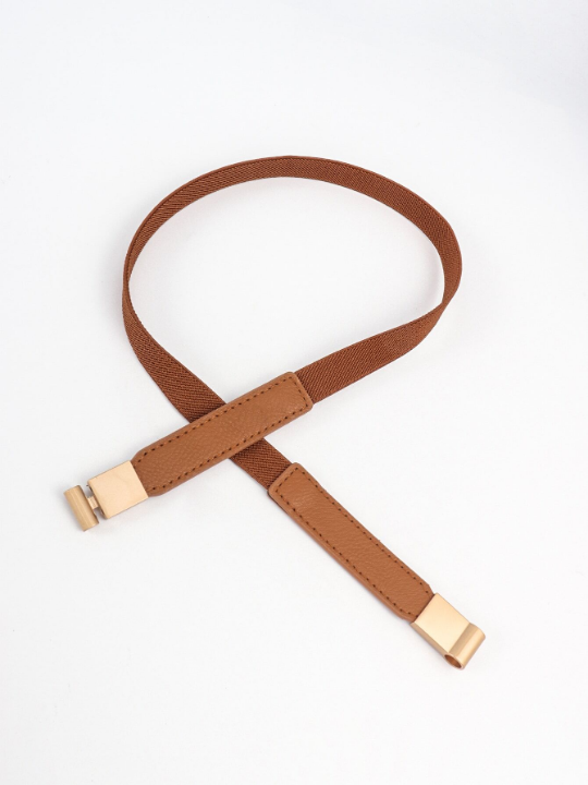 Symmetrical Buckle Skinny Belt