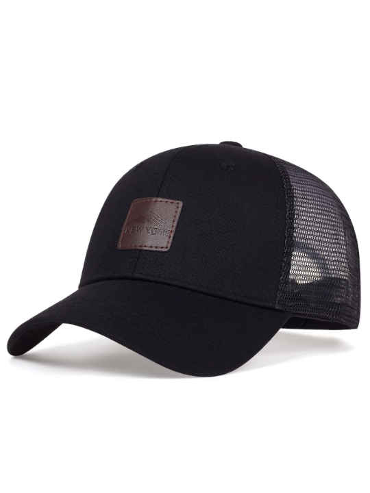 Men Letter Patched Trucker Hat