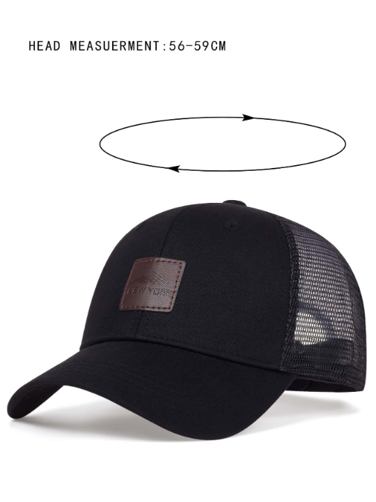 Men Letter Patched Trucker Hat