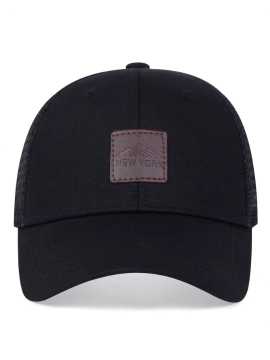 Men Letter Patched Trucker Hat