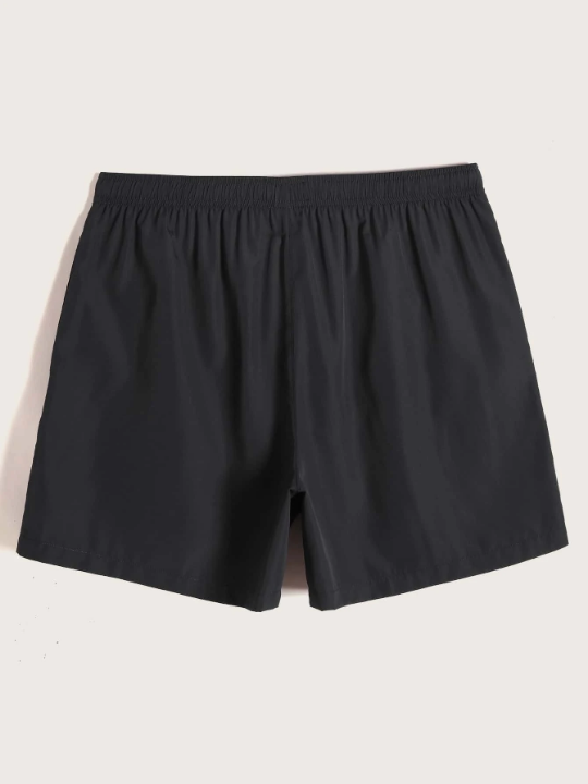 Manfinity Swimmode Men Drawstring Waist Solid Swim Trunks