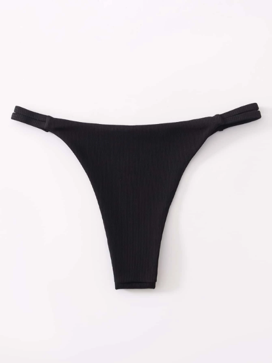 Swim Basics Rib Thong Bikini Panty