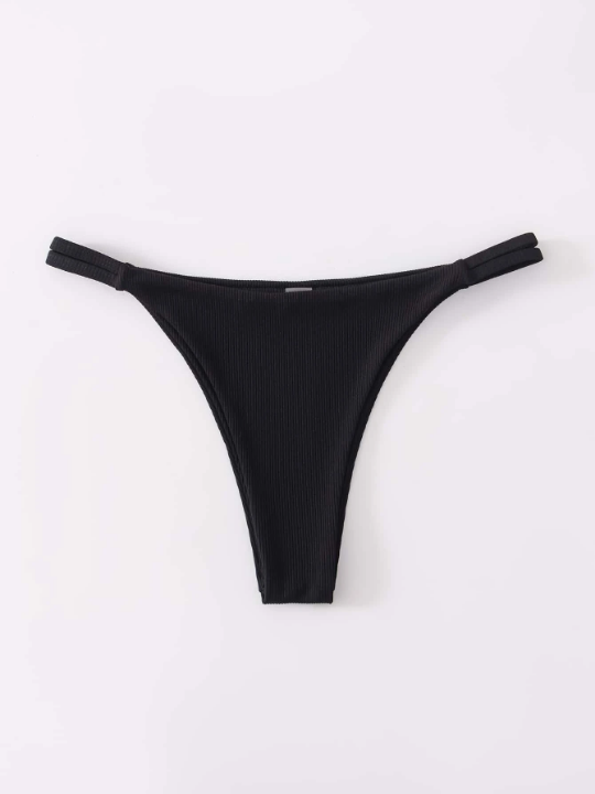 Swim Basics Rib Thong Bikini Panty