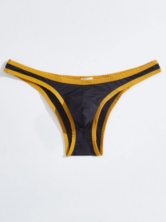 Men Contrast Binding Brief