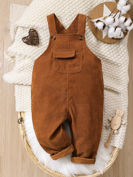 Baby Boy Flap Pocket Overalls