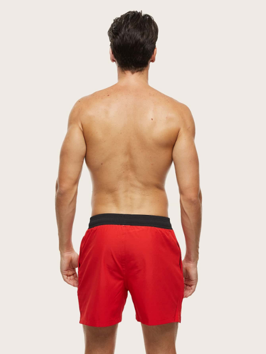 Manfinity Swimmode Men Drawstring Waist Slant Pocket Swim Trunks