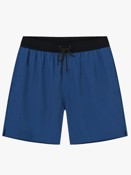 Manfinity Swimmode Men Drawstring Waist Slant Pocket Swim Trunks