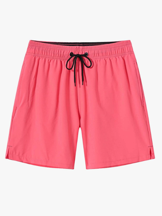 Manfinity Swimmode Men Zip Pocket Drawstring Waist Swim Trunks