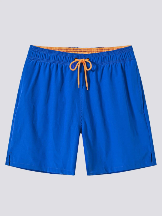 Manfinity Swimmode Men Zip Pocket Drawstring Waist Swim Trunks