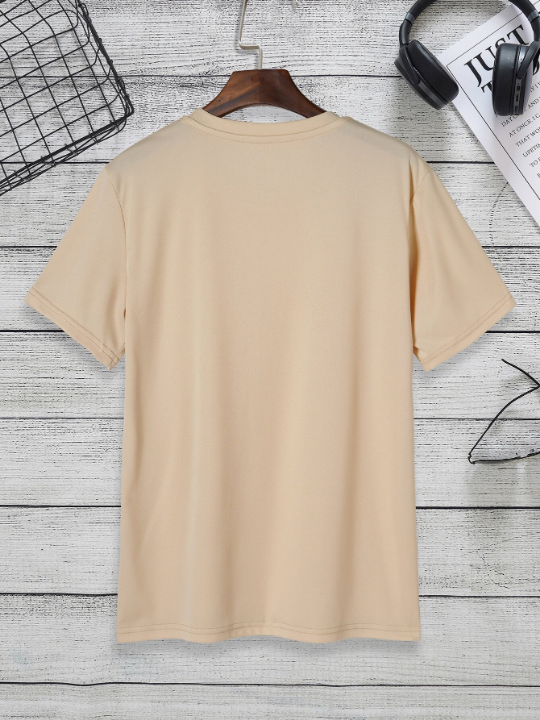 Men Solid Round Neck Tee