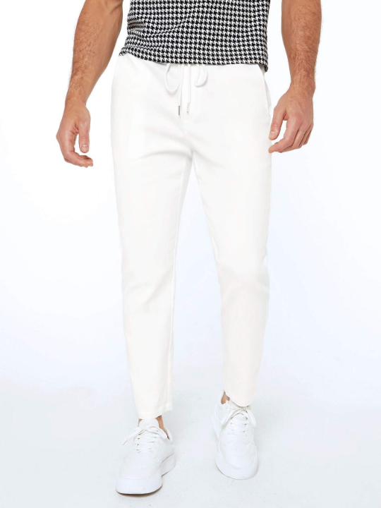 Manfinity Basics Men Slant Pocket Carrot Pants