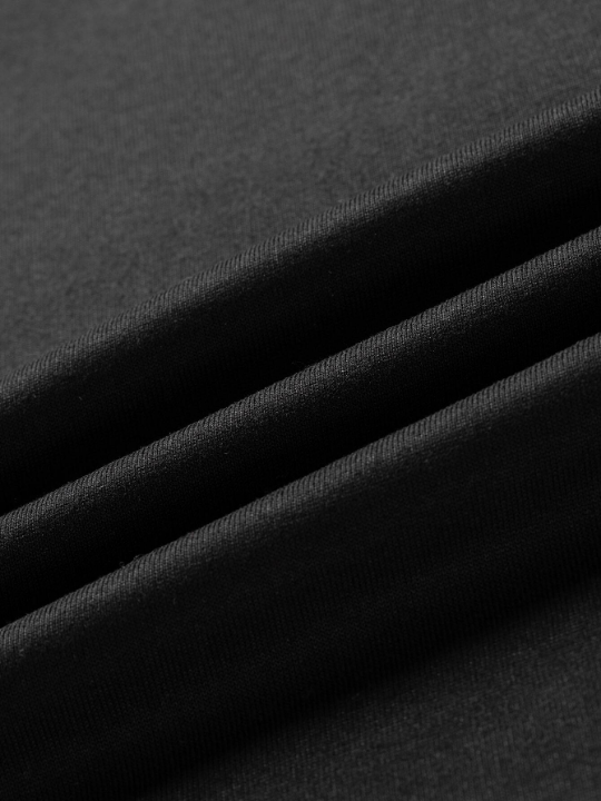 Men Colorblock Thermal Lined Raglan Sleeve Drawstring Hoodie