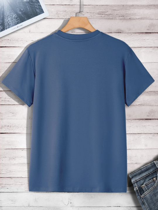 Men Solid Round Neck Tee