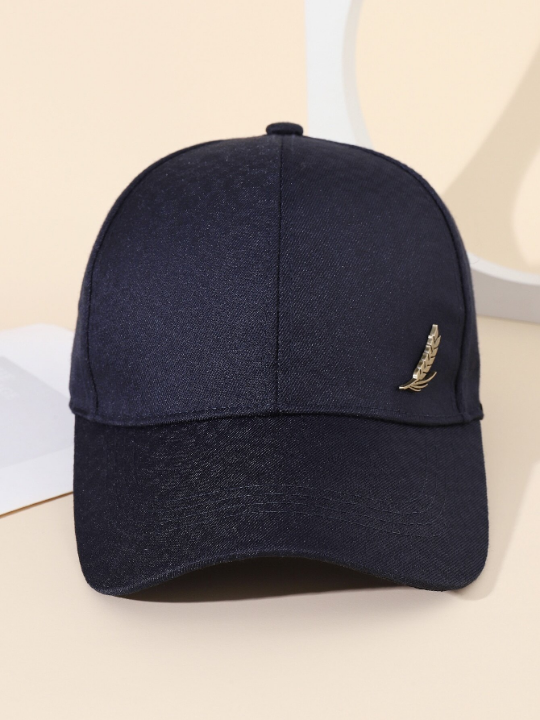 Men Ear Of Wheat Decor Baseball Cap