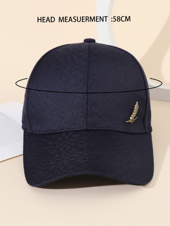 Men Ear Of Wheat Decor Baseball Cap