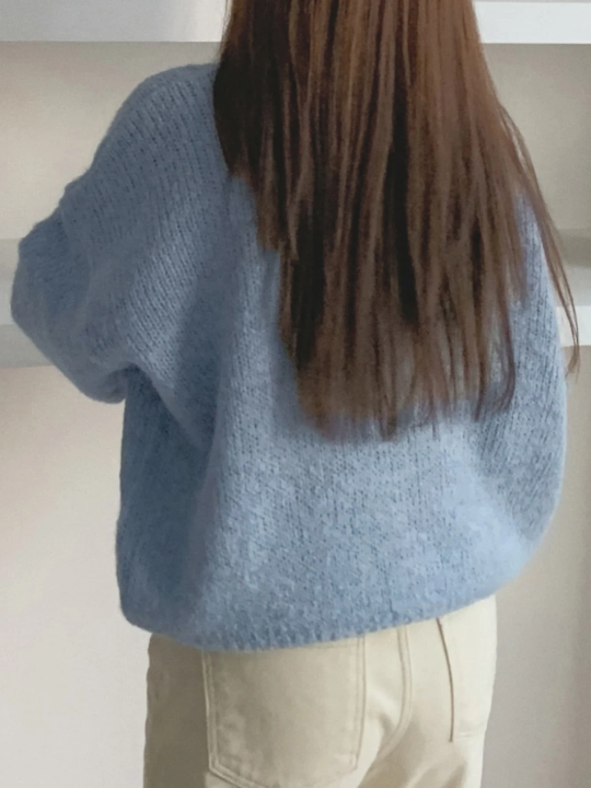 DAZY Drop Shoulder Ribbed Knit Sweater