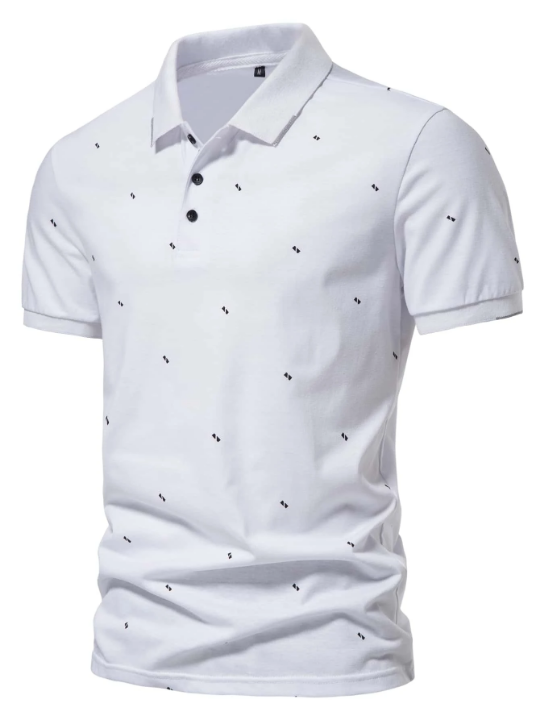 Manfinity Homme Men Geo Print Polo Shirt