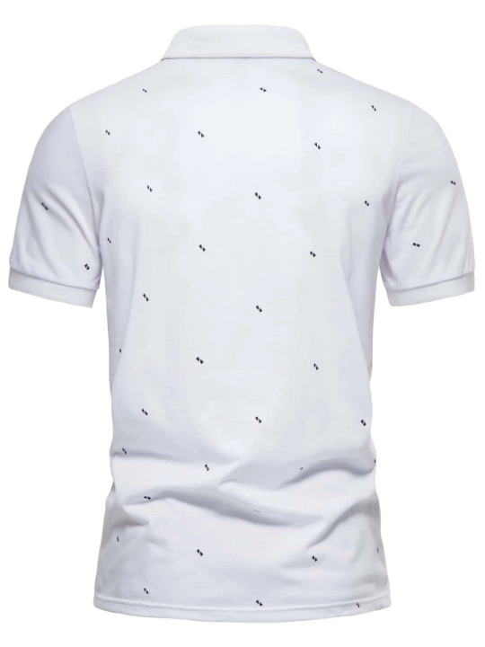 Manfinity Homme Men Geo Print Polo Shirt