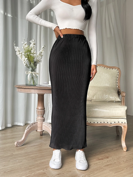 Essnce Elastic Waist Pencil Skirt