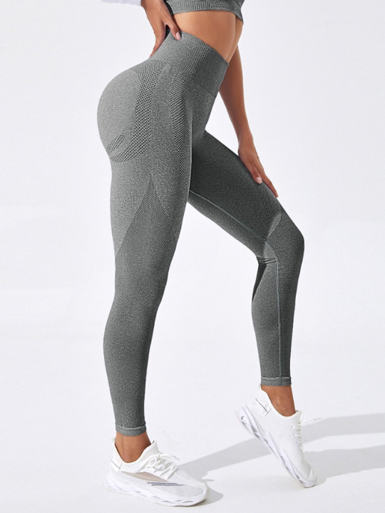 Yoga Basic Solid Tummy Control Sports Leggings