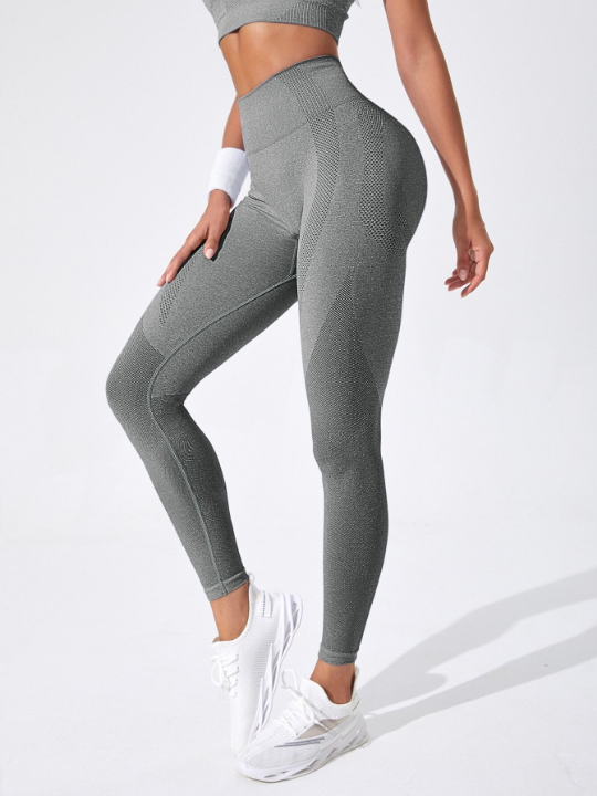 Yoga Basic Solid Tummy Control Sports Leggings