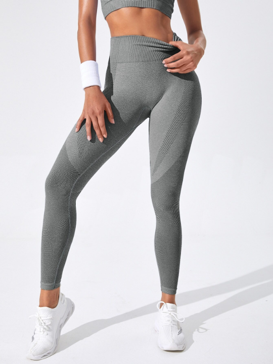 Yoga Basic Solid Tummy Control Sports Leggings